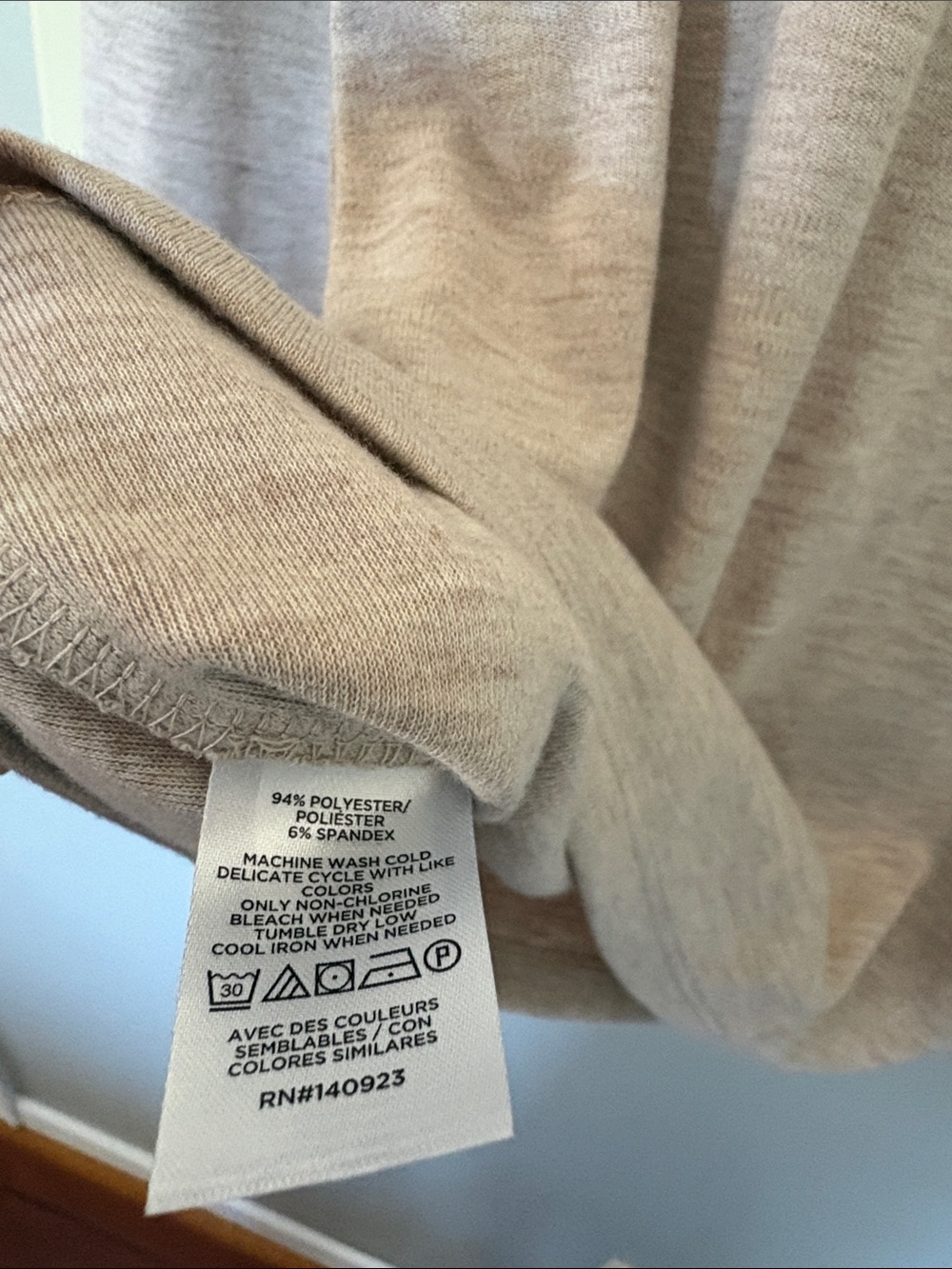 LOFT Light Taupe Puff Shoulder Long Sleeve Top - Picture 3 of 4
